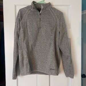 Eddie Bauer Heather Gray Zip-Up Sweater